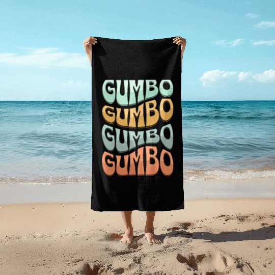 Gumbo Cajun Food Soup Lover Beach Towels