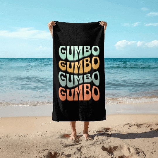 Gumbo Cajun Food Soup Lover Beach Towels