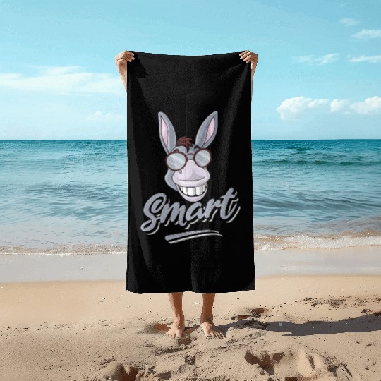 Smart Donkey Zookeeper Animal Lover Farmer Beach Towels