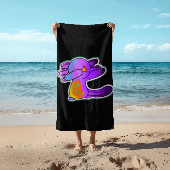 Jack O Lantern Axolotl Halloween Trick Or Treat 1 Beach Towels