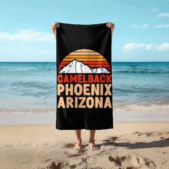 Phoenix Arizonna Mountain fan Summit Climbing Beach Towels