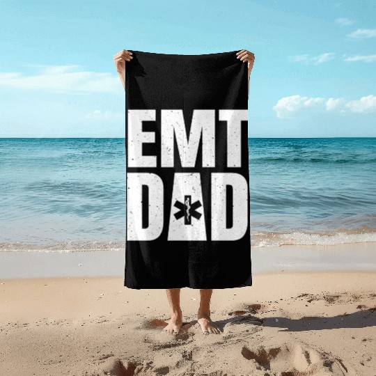 EMT Dad Costume Father's Day Paramedic Beach Towels