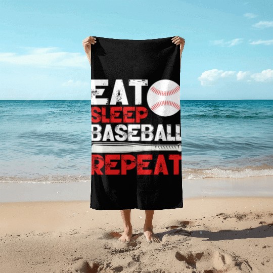 Baseball Repeat Beach Towels