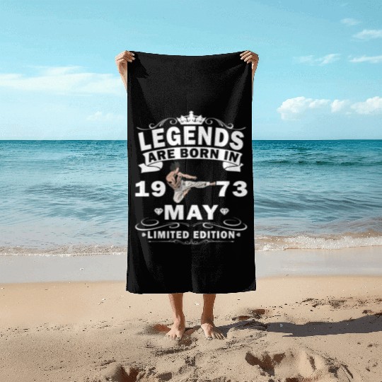 Karate Fighter Fighter Birthday May 1973 MMA Beach Towels