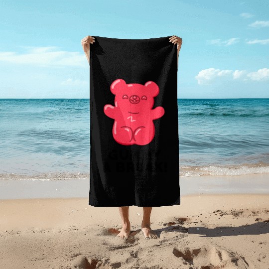 Gummy A Bread Cute Candy Beach Towels