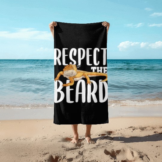RESPECT THE BEARD Gifts Reptile Lover Keeper Beach Towels