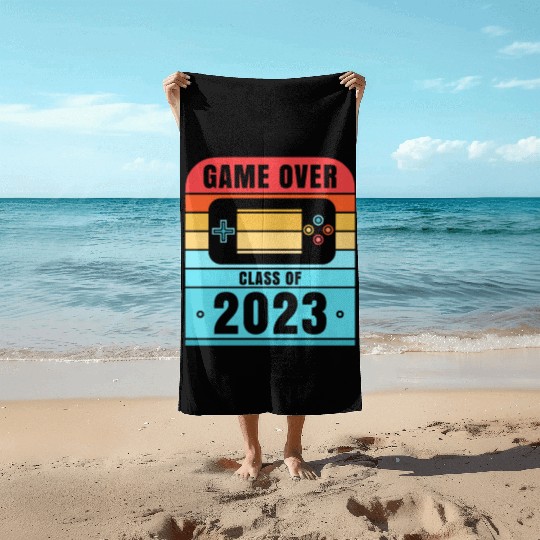 Game Over Class of 2023 Seniors Graduation Gifts Beach Towels