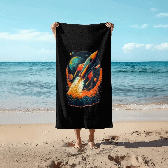 To The Mars Beach Towels