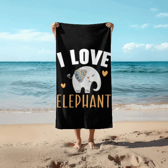 Elephant Lover Wildlife Animal Zoo Zookeeper Beach Towels