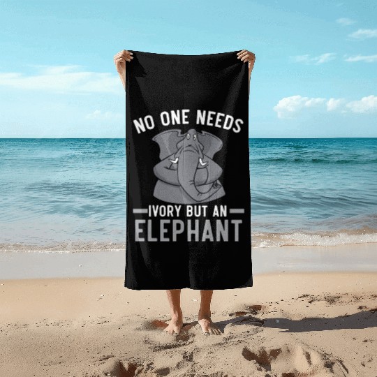 Elephant Lover Wildlife Animal Zoo Zookeeper Beach Towels