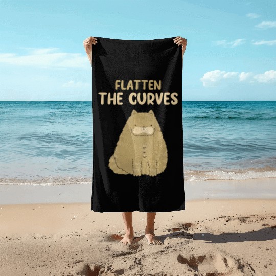Quarantine Fast Food Flatten The Curves GYM Beach Towels