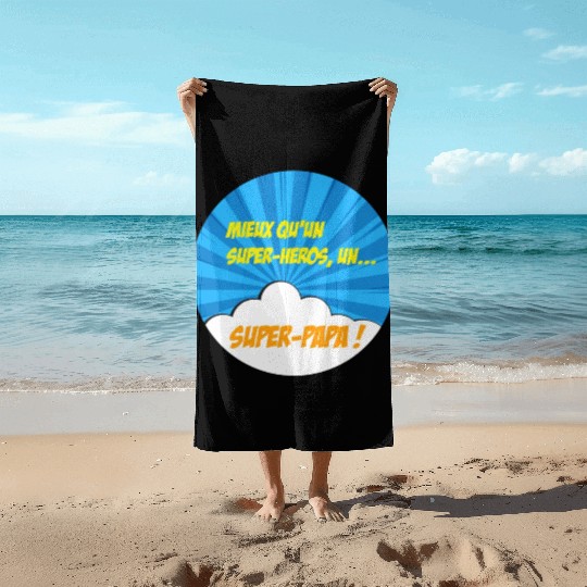 Super-dad super-hero Best dad Father's day Comics Beach Towels