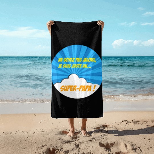 Super-dad super-hero Best dad Father's day Comics Beach Towels