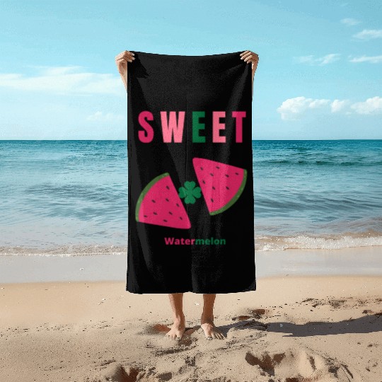 sweet watermelon Beach Towels