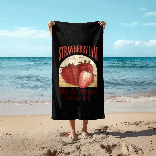 Bill and Frank Strawberry Jam The last of us Beach Towels
