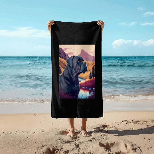 Cane Corso Nature Beach Towels