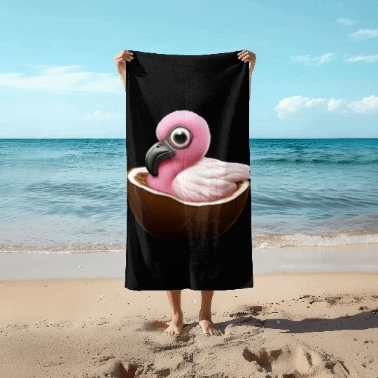 Coconut Flamingo Beach Towels