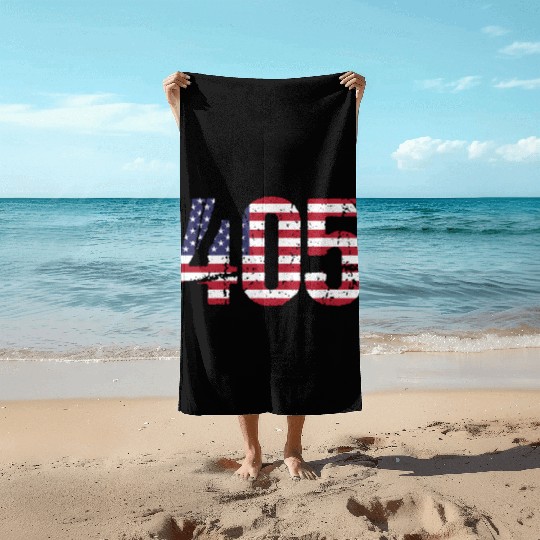 405 Oklahoma Area Code Beach Towels