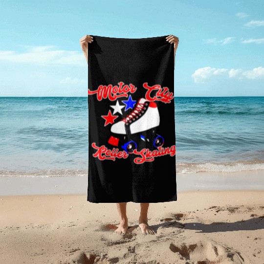 Motor City Roller Skating Warren Mi Beach Towels