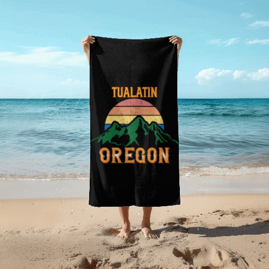 Tualatin Oregon Mountain Hiking Souvenir Beach Towels