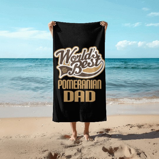Pomeranian Dad Beach Towels