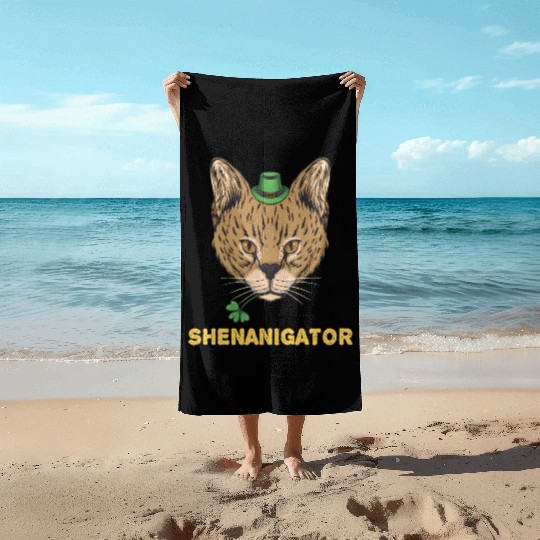 Shenanigator Irish Shenanigans St PatricDay Beach Towels
