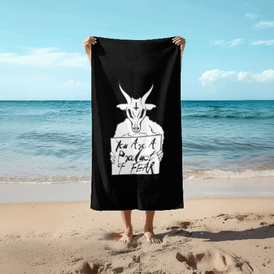 You'Re A Product Of Fear Baphomet Goat Satanic Luc Beach Towels