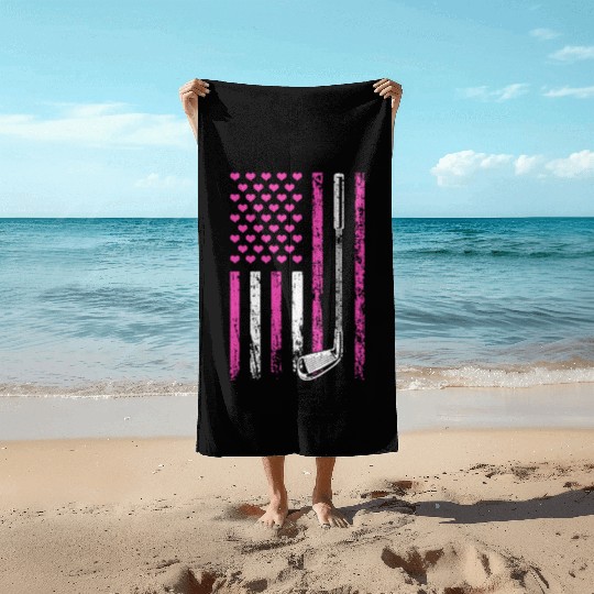 American Sports Flag Sporty Golf Club Mother's Day Beach Towels