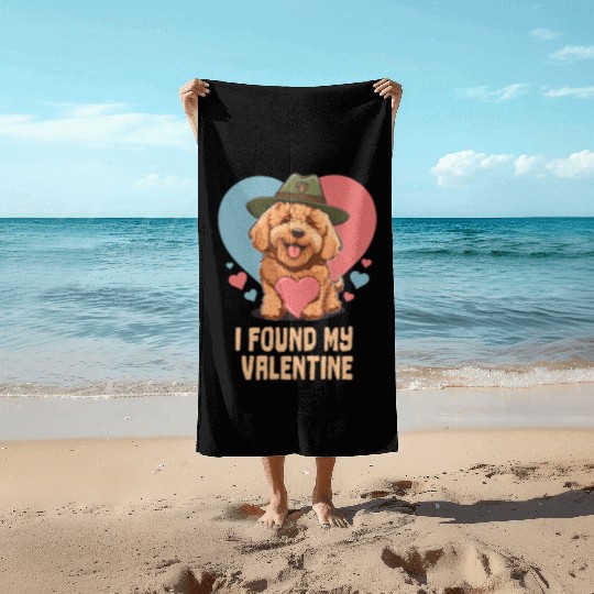 Funny Goldendoodle Dog Dad Doodle Mom Cute Dog Beach Towels