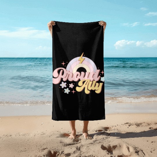 Proud Ally, LGBT Pride Month Beach Towels