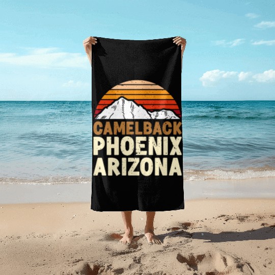 Phoenix Arizonna Mountain fan Summit Climbing Beach Towels