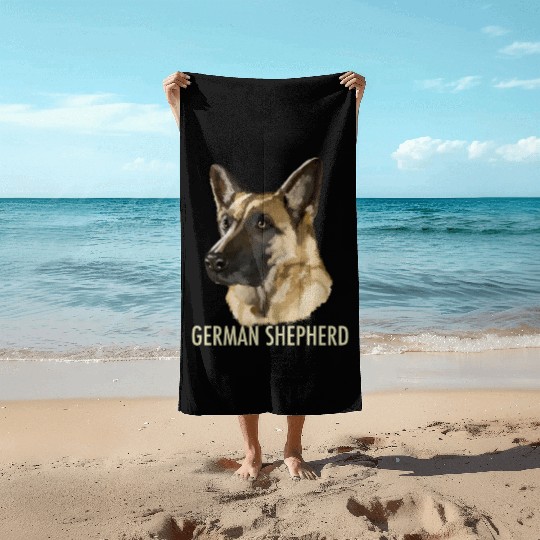 German Shepherd Dog Beach Towels
