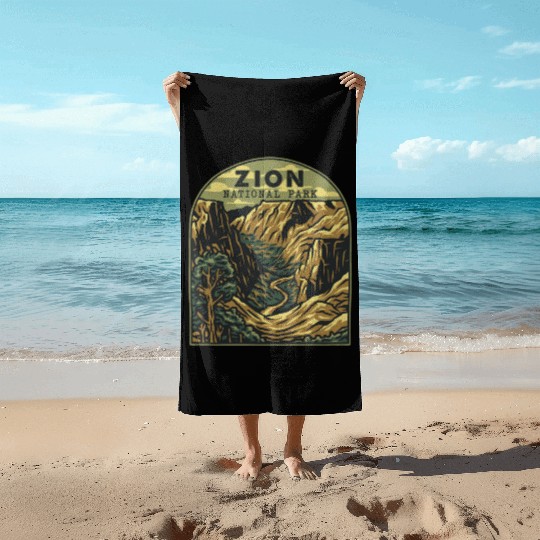 zion national park Beach Towels