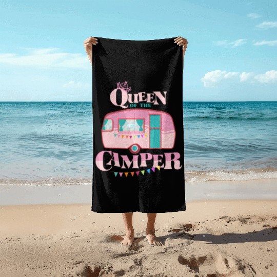 Queen Of The Camper Camping Beach Towels