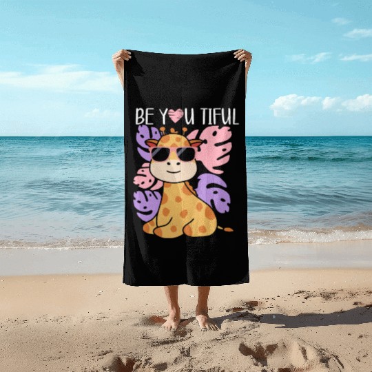 Giraffe Animal Lover Widlife Safari Zoo Zookeeper Beach Towels