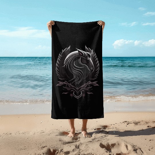 Horseshoe and Horse Beach Towels