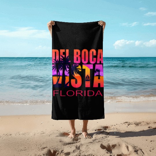 Del Boca Vista Retirement Community Novelty Beach Towels