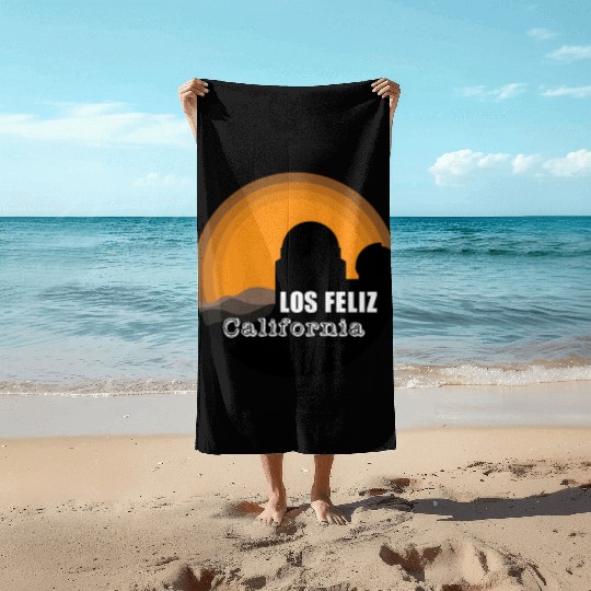 Los Feliz California Los Angeles Griffith Observat Beach Towels