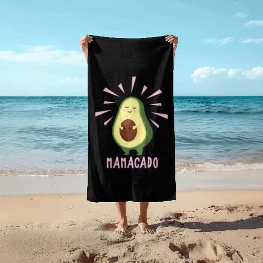 Mamacado Pregnant Mom Avocado Baby Beach Towels