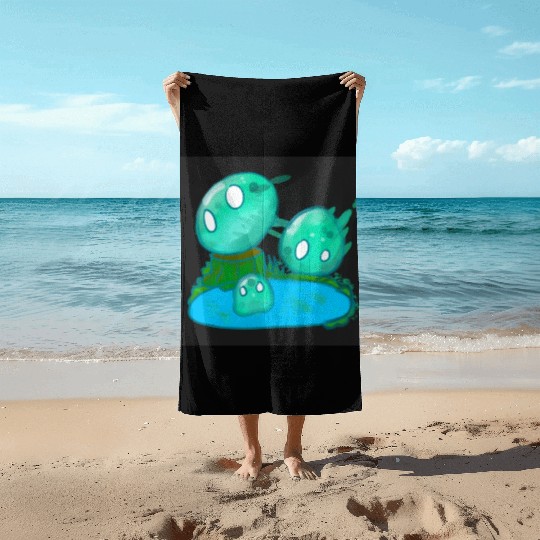Swamp Slime Beach Towels