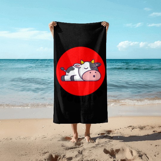 Moody Cow | Cow Pun Beach Towels