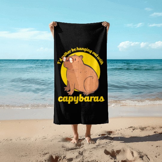 Capybara Lover Rodent Animal Capybara Beach Towels