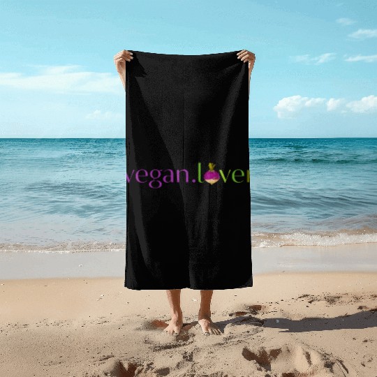 Vegan lover turnip Beach Towels