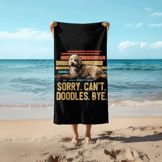 Funny Goldendoodle Dog Dad Doodle Mom Animal Dog Beach Towels