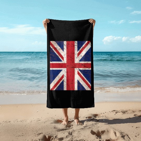 Union Jack Flag Beach Towels