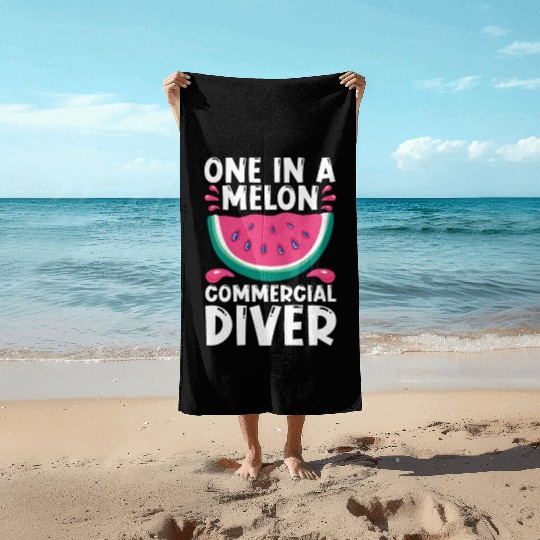 Diving Diver Melon Commercial Diving Beach Towels