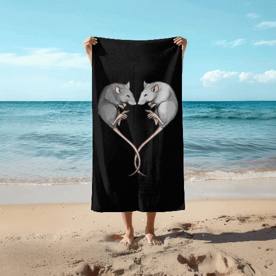 Rat And Rat Rat Blue Small Beach Towels