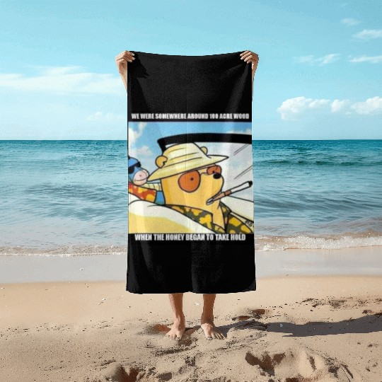 Can't stop here, its pooh country Beach Towels