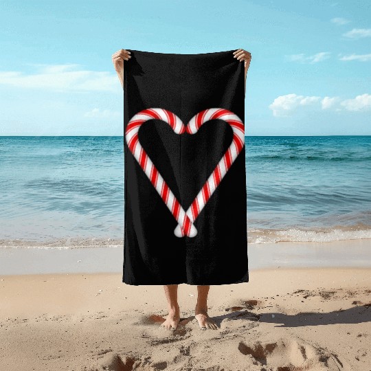 Sweets Candy Canes He Beach Towels