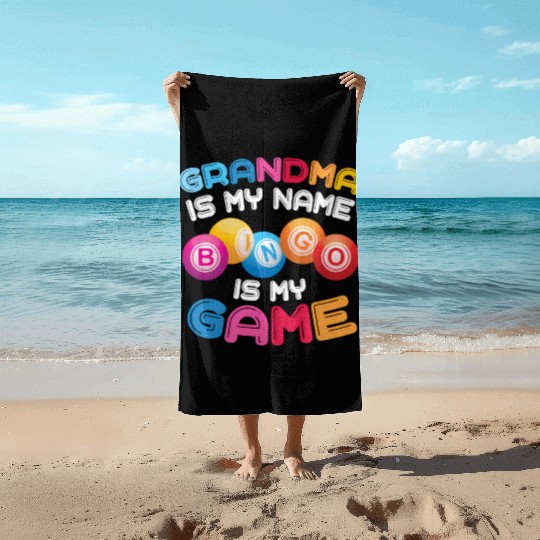 Bingo Player Grandma Beach Towels